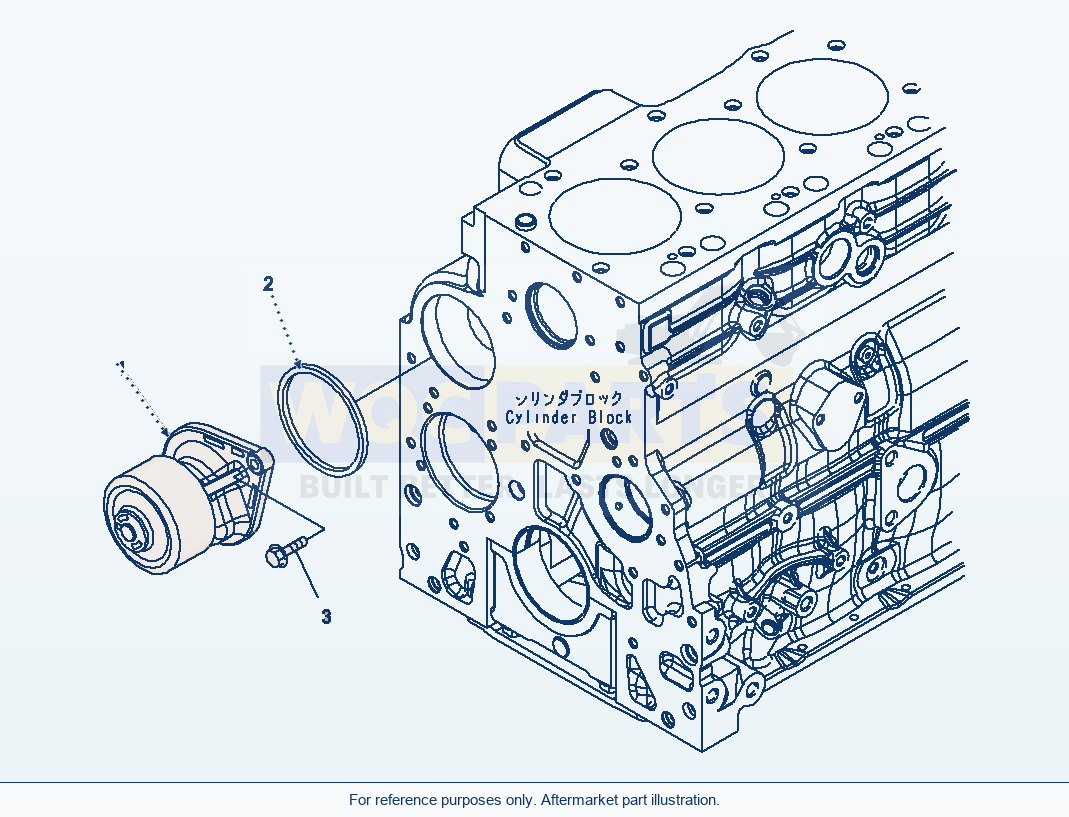 Komatsu WA380-6 Water Pump Serial H60051 - UP parts diagram