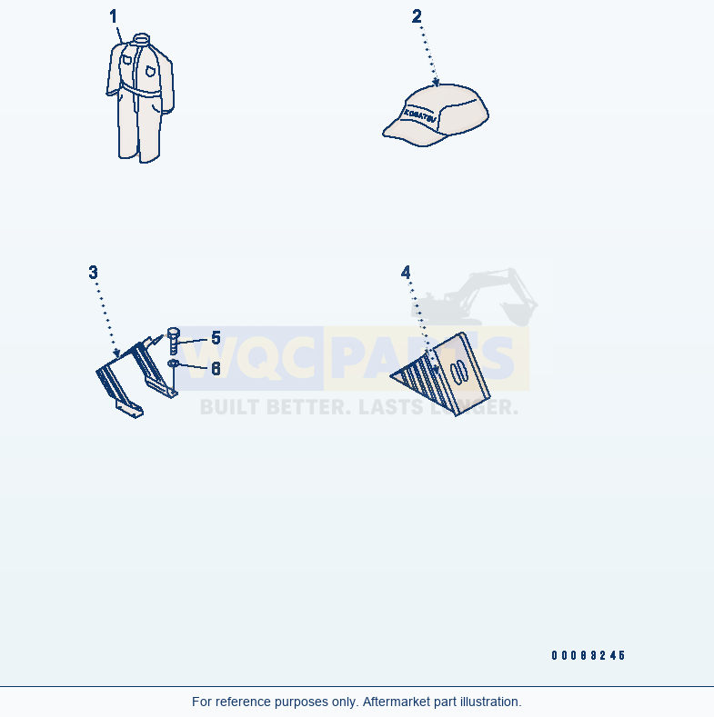 Komatsu WA380-6 Tool (Cap, Overall And Wheel Stopper)(#65001-) parts diagram