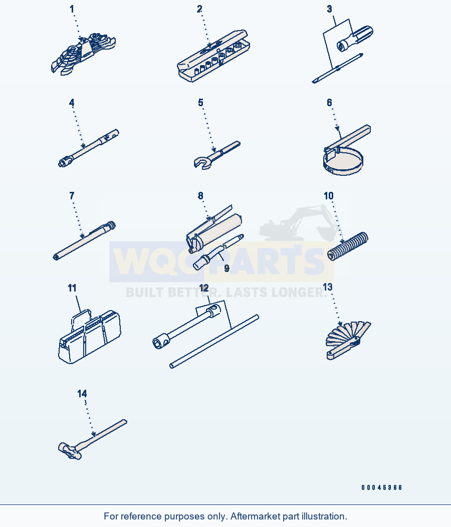 Komatsu WA380-6 Tool (For Except Japan)(#65001-) parts diagram