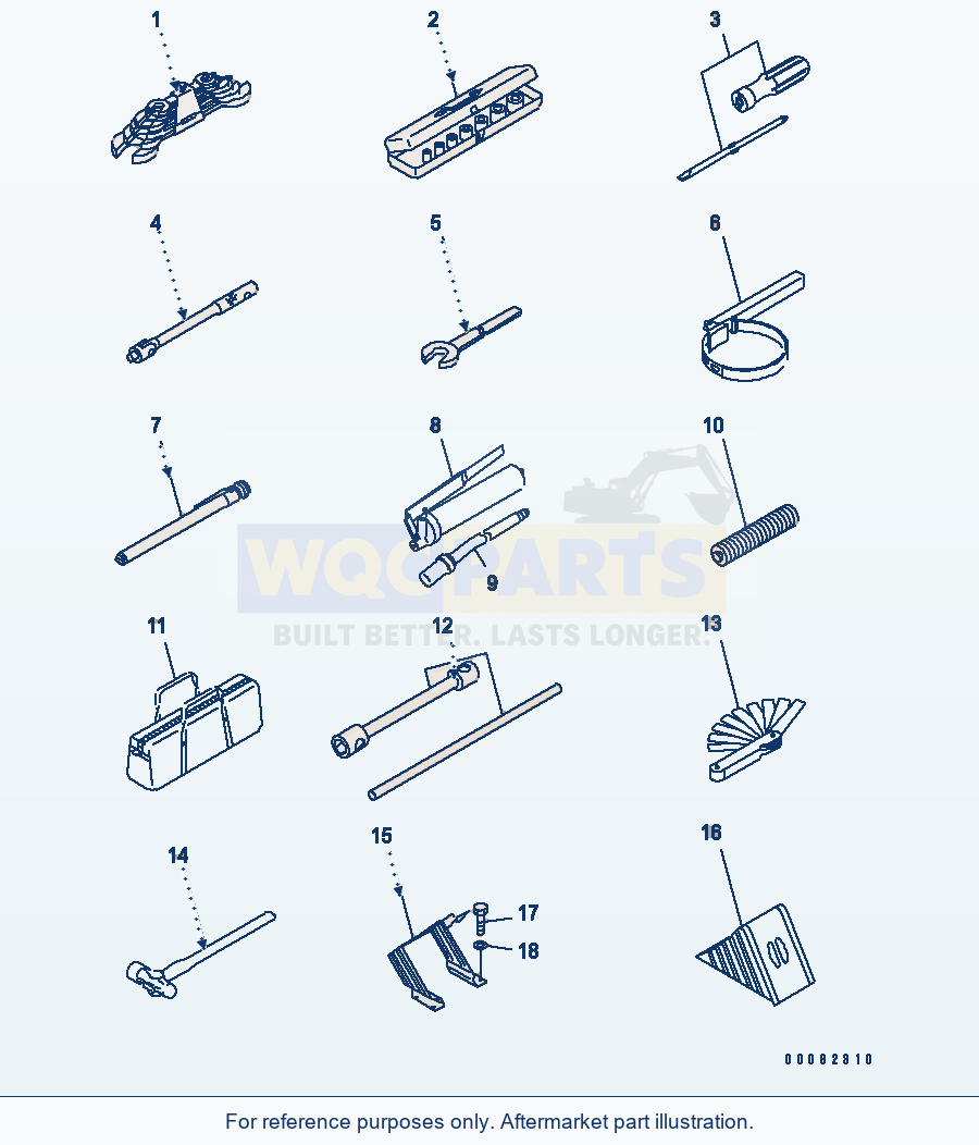 Komatsu WA380-6 Tool (Tool Kit And Wheel Stopper)(#65001-) parts diagram