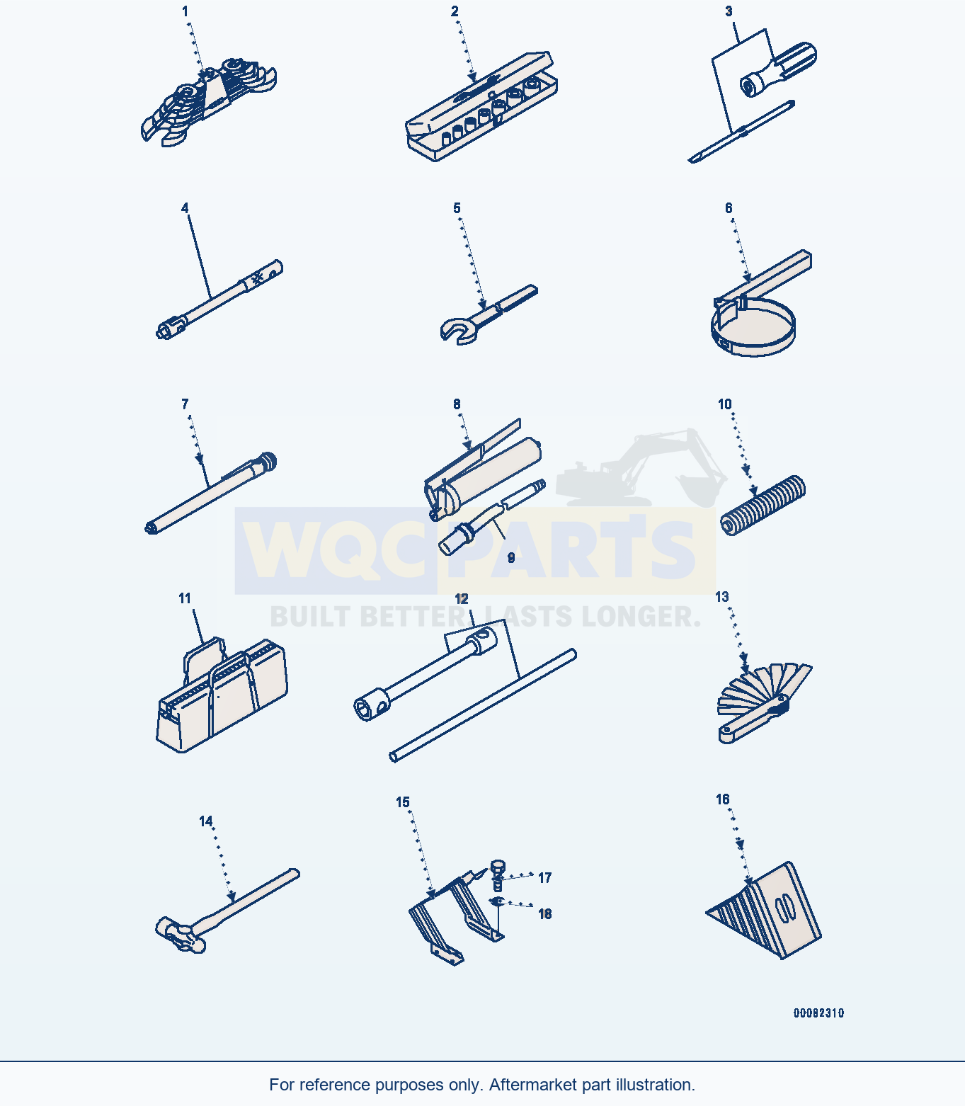 Komatsu WA380-6 General Tool Set And Wheel Stopper (#65949-) parts diagram