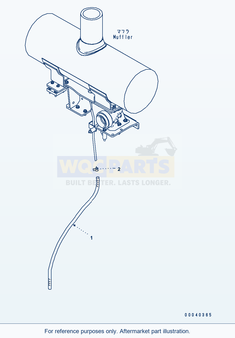 Komatsu WA380-6 Engine Related Parts (Exhaust Pipe) parts diagram