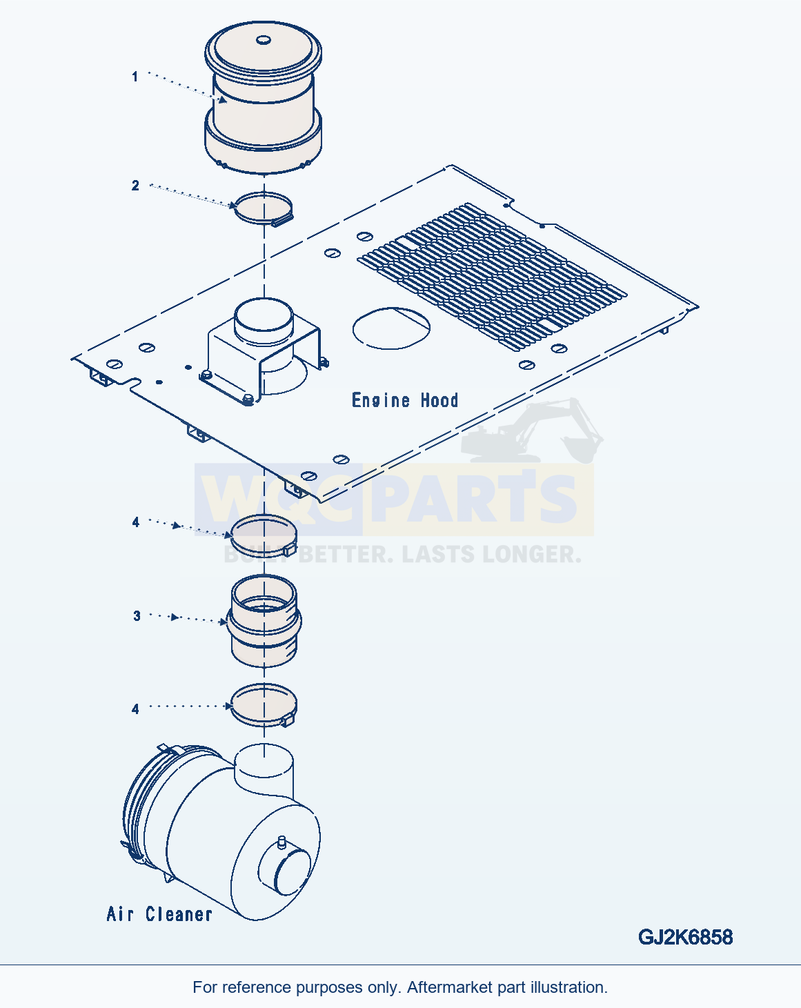 Komatsu WA380-6 Precleaner Turbo Ii parts diagram