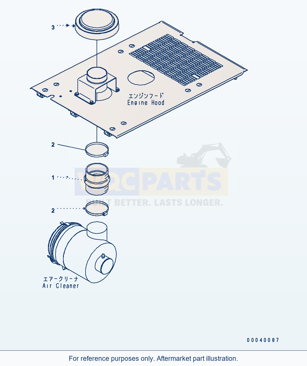 Komatsu WA380-6 Without Precleaner Turbo Ii parts diagram
