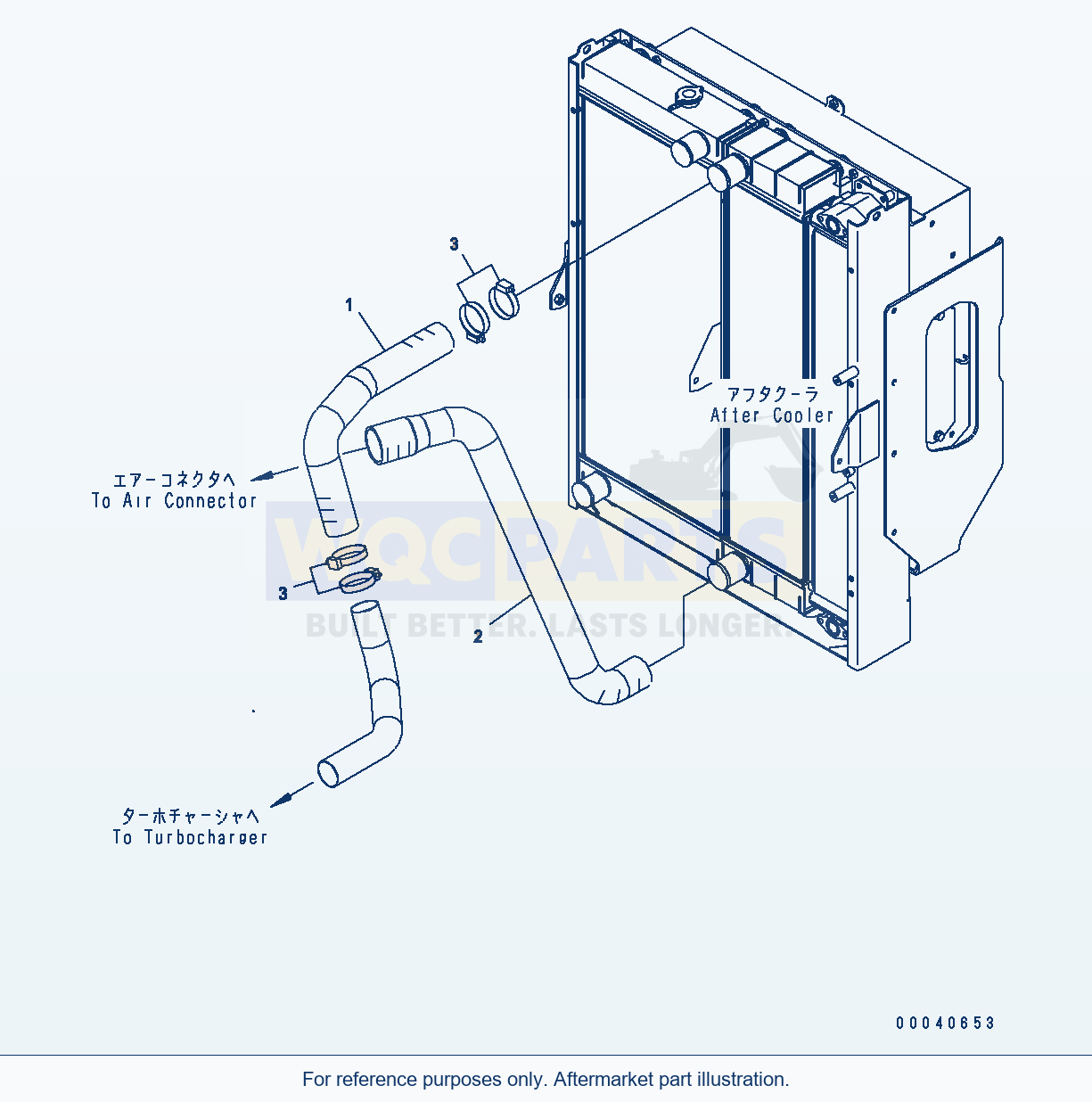 Komatsu WA380-6 Radiator (Aftercooler Piping) parts diagram