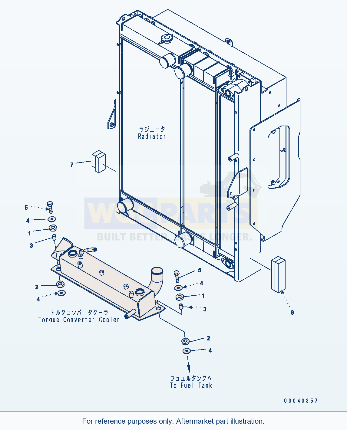 Komatsu WA380-6 Radiator (Mounting Parts) parts diagram