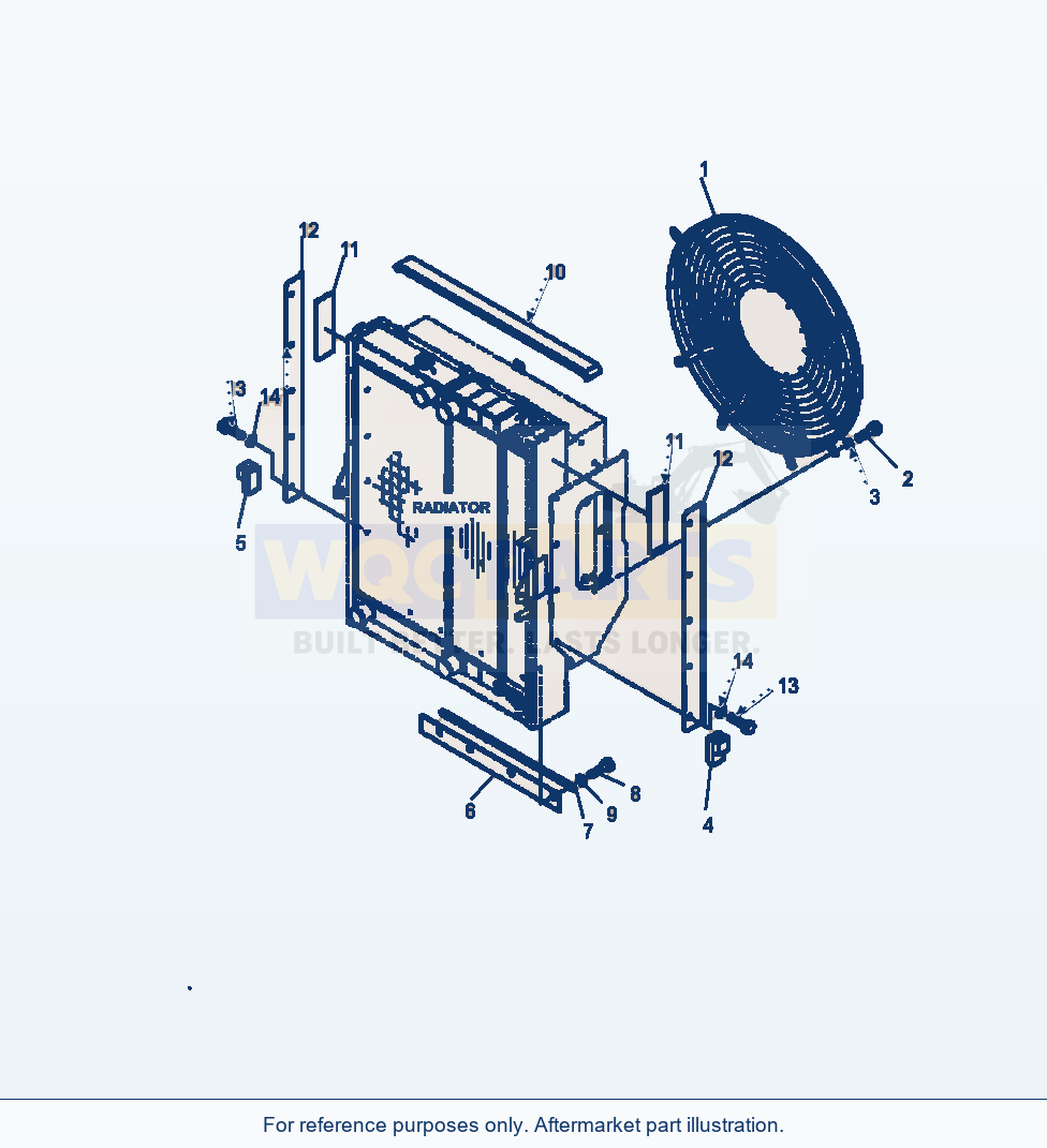 Komatsu WA380-6 Radiator Fan Guard Serial A54001-UP parts diagram