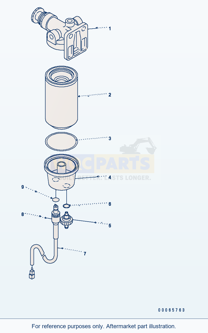 Komatsu WA380-6 Fuel Tank (Fuel Pre-Filter) (Inner Parts) parts diagram