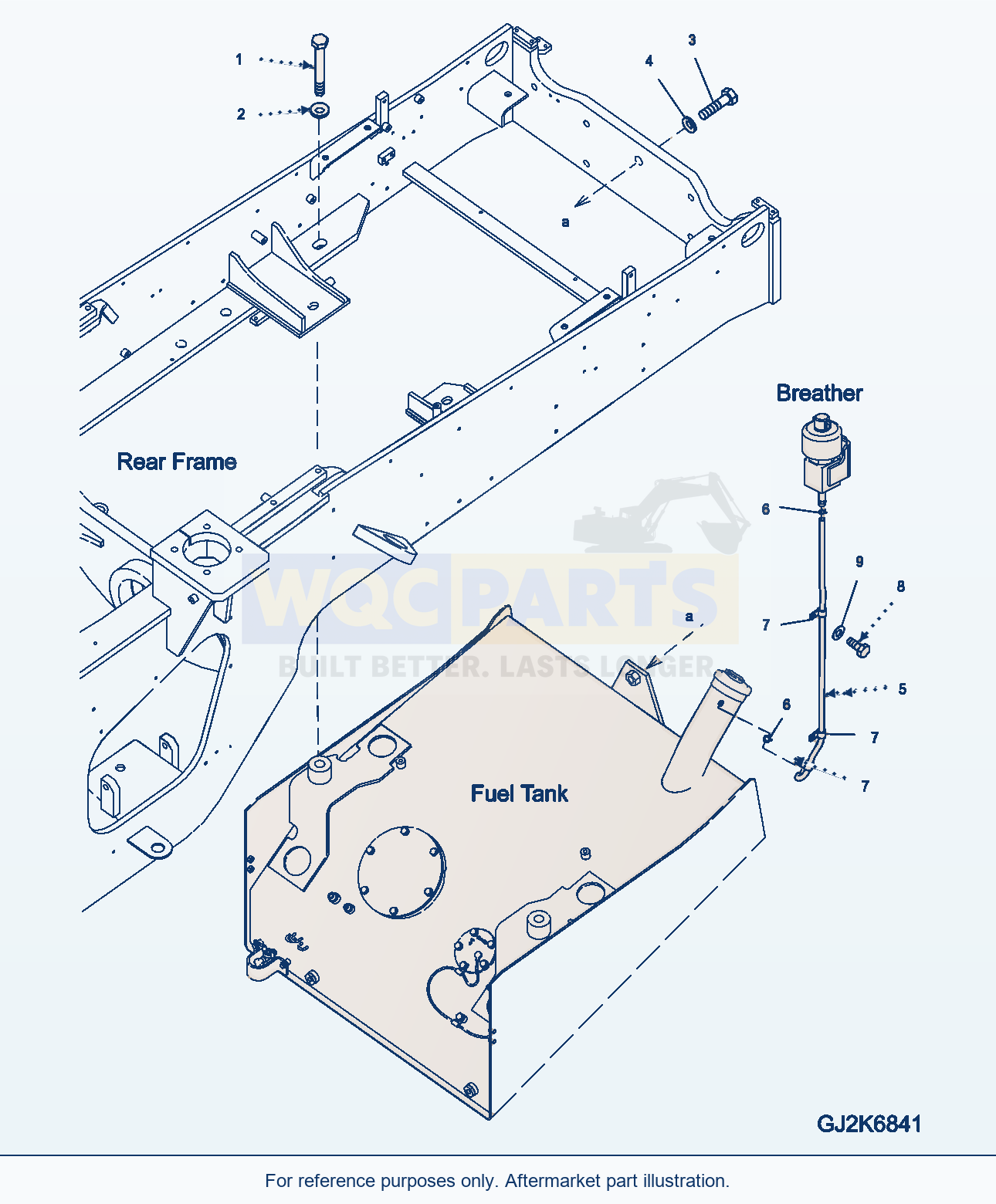 Komatsu WA380-6 Fuel Tank (Mounting Parts) parts diagram