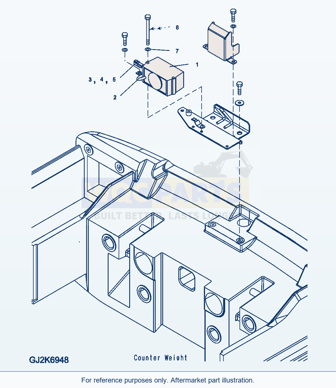 Komatsu WA380-6 Back Up Alarm (White Noise) parts diagram