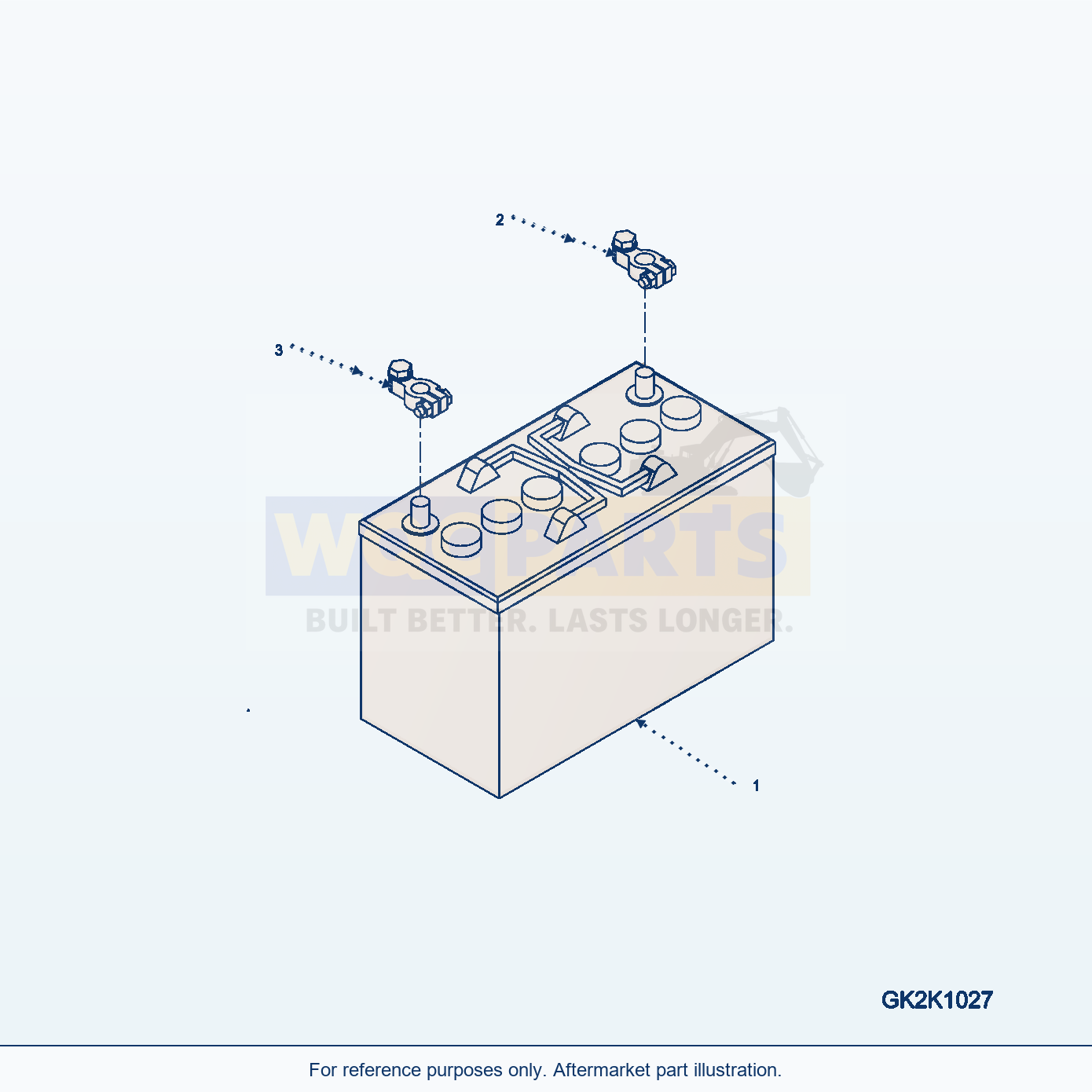 Komatsu WA380-6 Battery (180 Ah) parts diagram