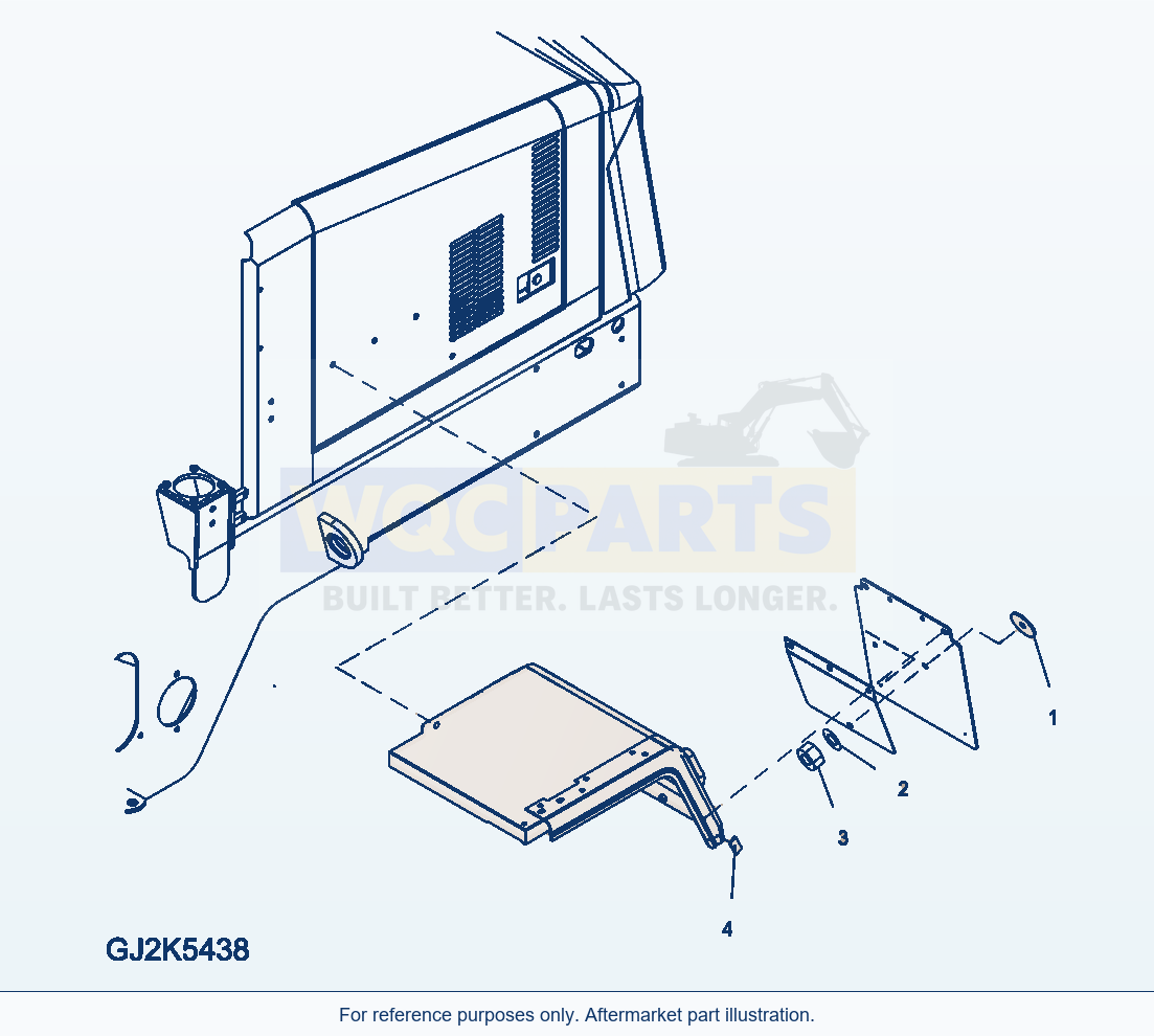 Komatsu WA380-6 Battery Box (Regulation Parts) parts diagram