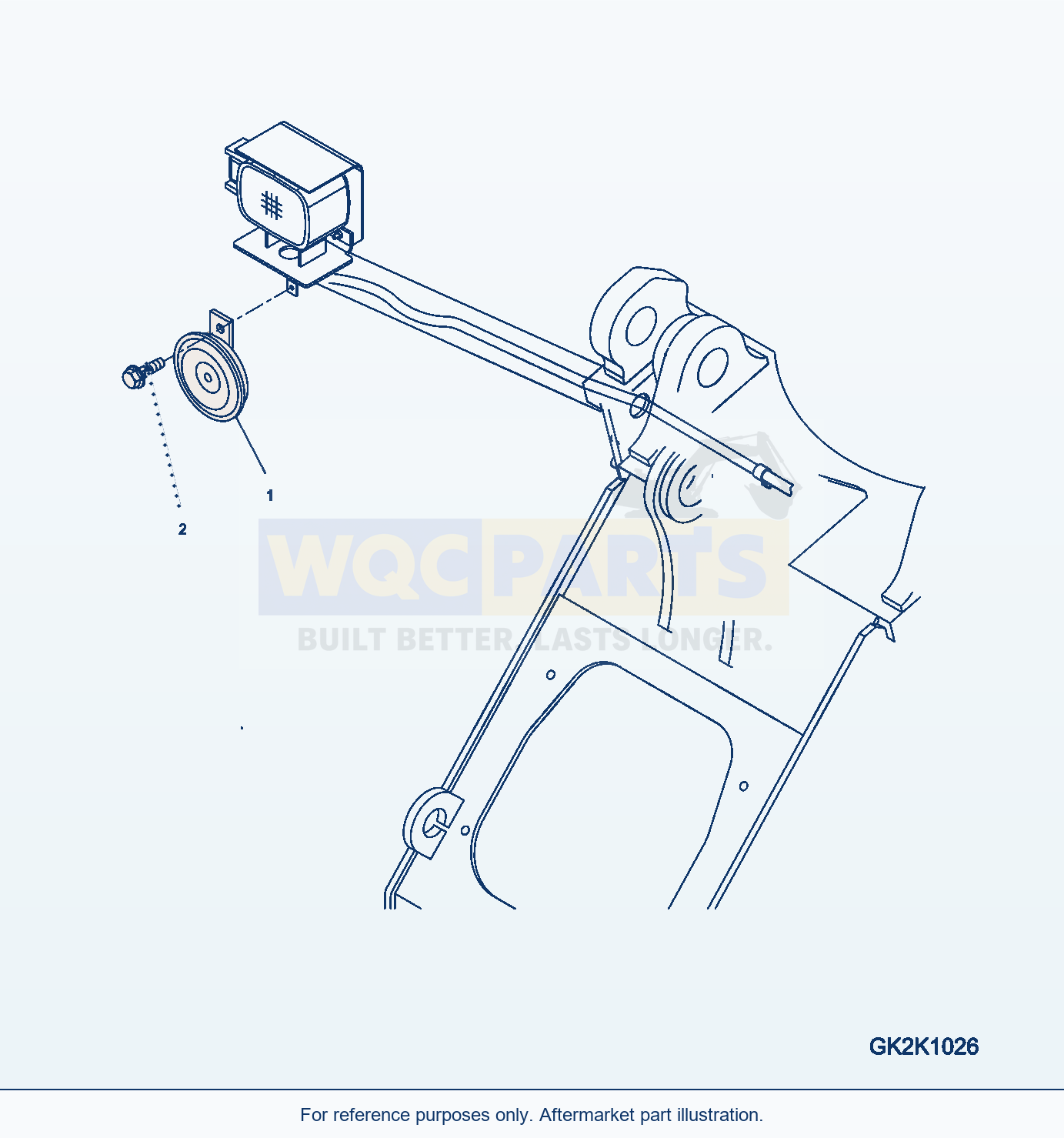 Komatsu WA380-6 Horn Serial H60051 - UP parts diagram