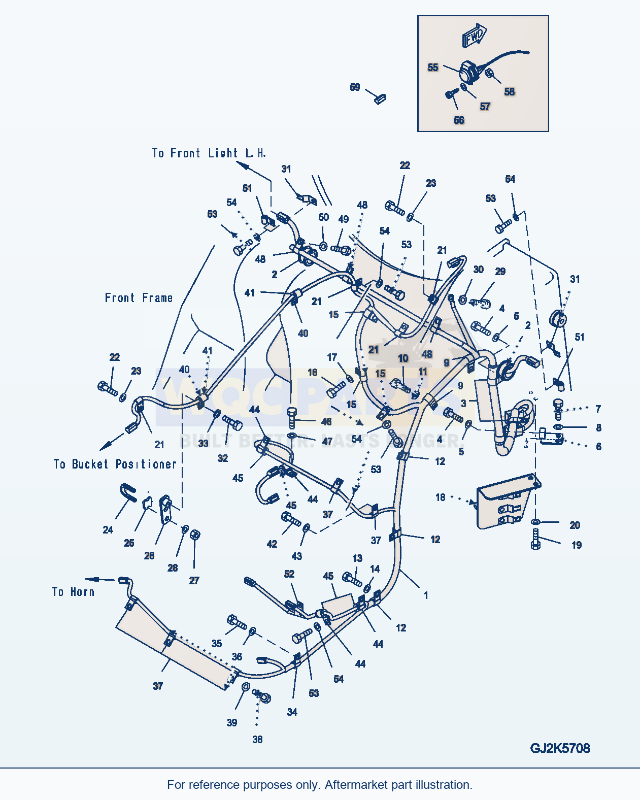 Komatsu WA380-6 Main Wiring Harness (Ppc) parts diagram