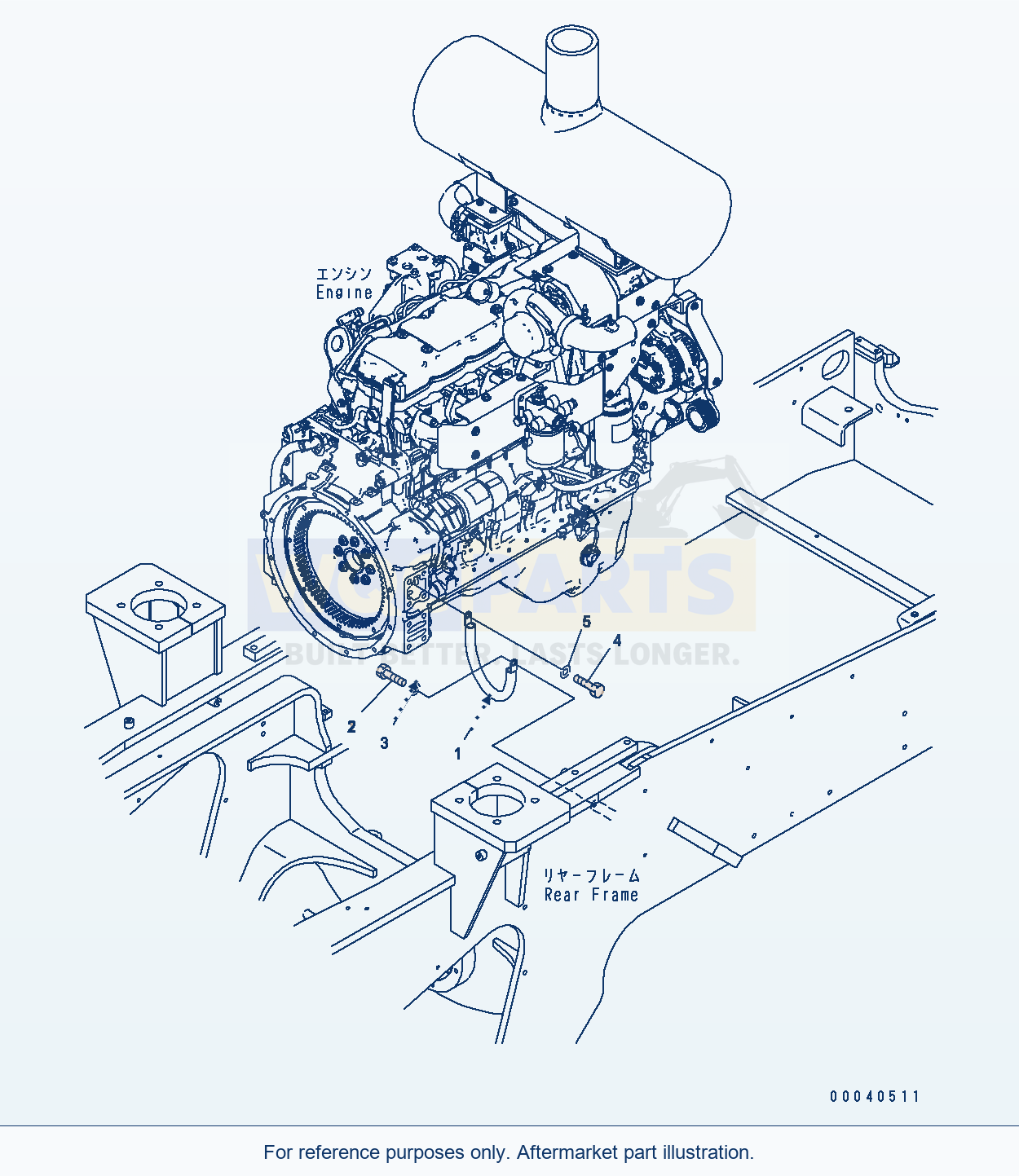 Komatsu WA380-6 Rear Wiring Harness (Engine Earth) parts diagram