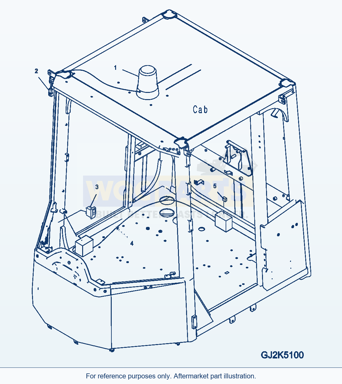 Komatsu WA380-6 Rotating Warning Lamp (Sn H60051-H60807) parts diagram