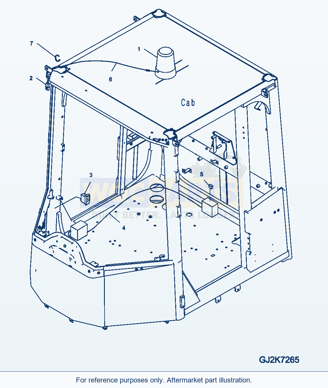 Komatsu WA380-6 Rotating Warning Lamp (Sn H60808-Up) parts diagram