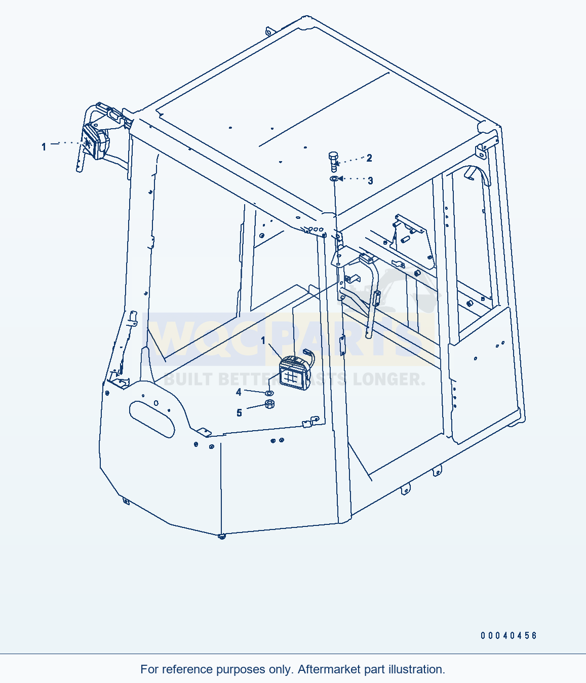 Komatsu WA380-6 Work Lamp Serial H60051 - UP parts diagram