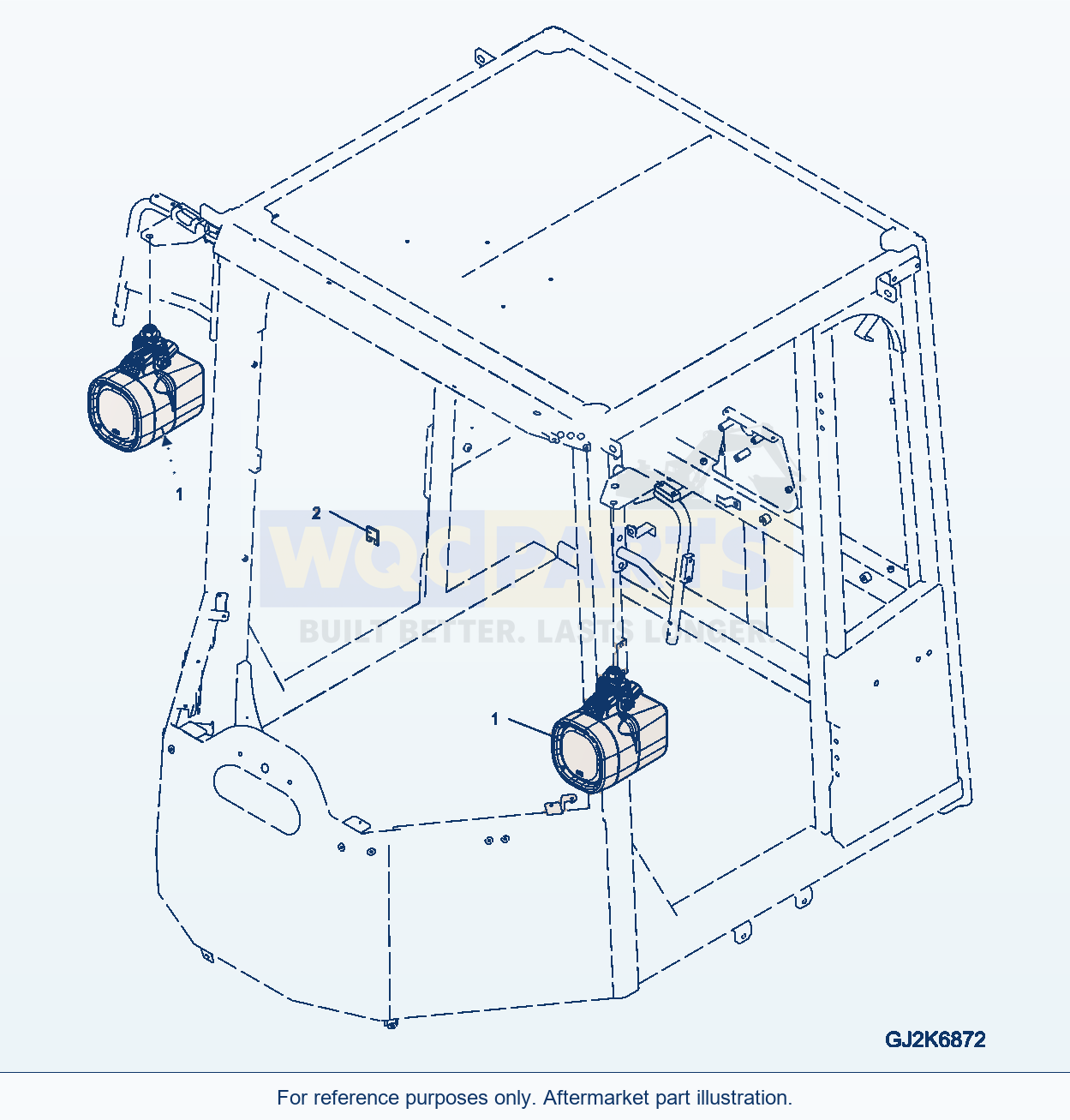Komatsu WA380-6 Work Lamp (Xenon) parts diagram