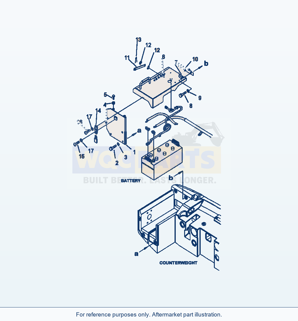 Komatsu WA380-6 Battery Box R.H. Cover Serial A53001-UP parts diagram