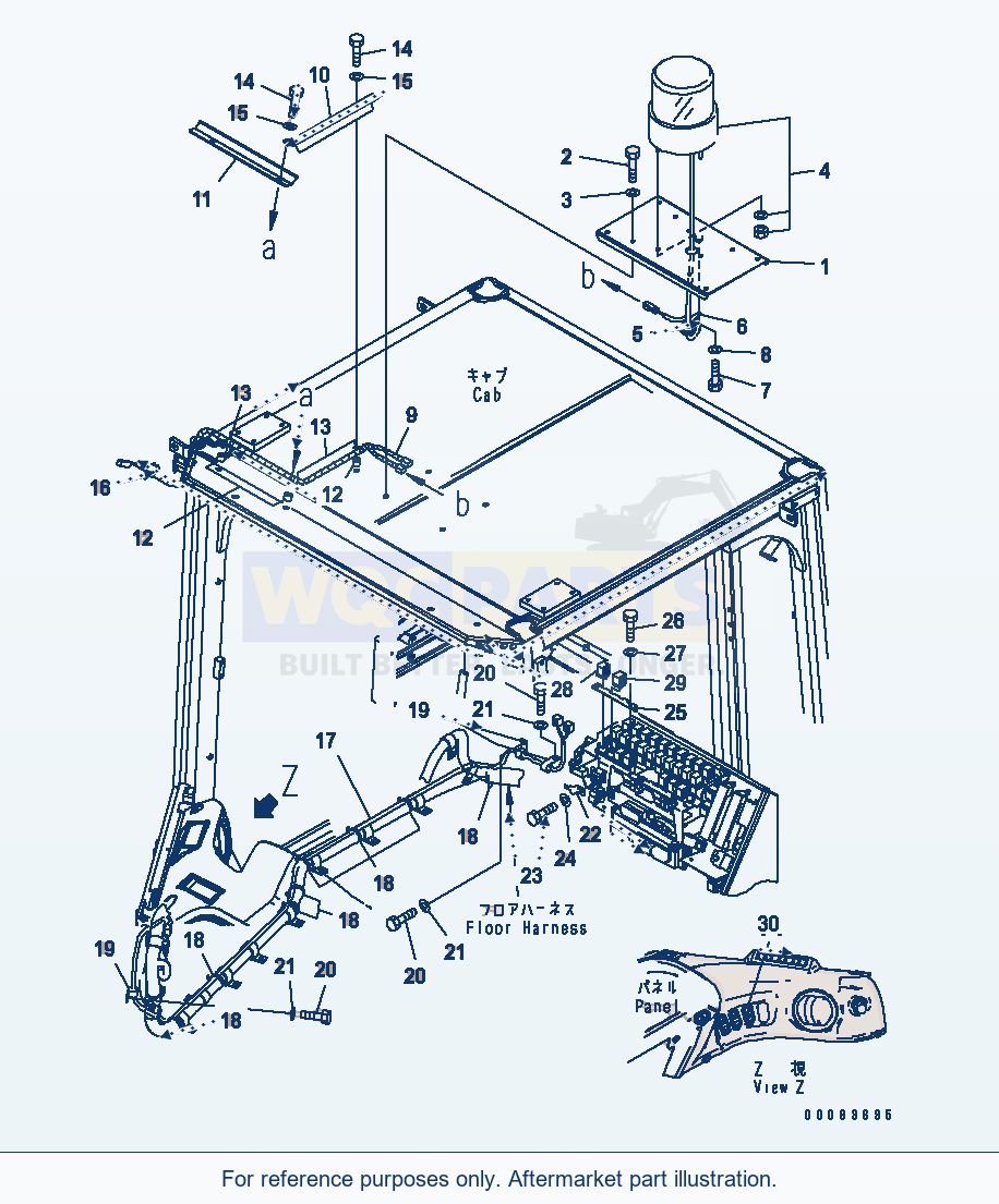 Komatsu WA380-6 Beacon Lamp(#65417-) Serial 65001-65948 (ECOT3) parts diagram