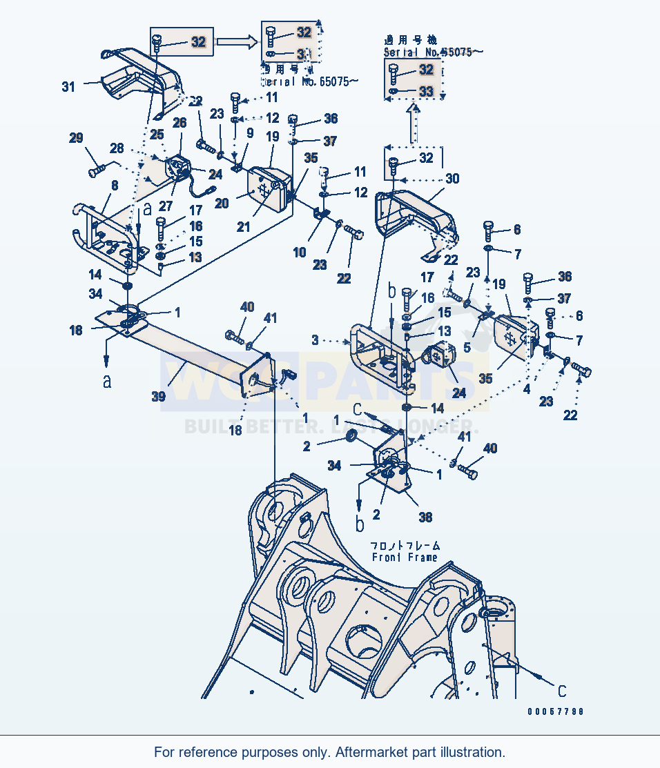 Komatsu WA380-6 Front Lamp(#65001-) Serial 65001-65948 (ECOT3) parts diagram