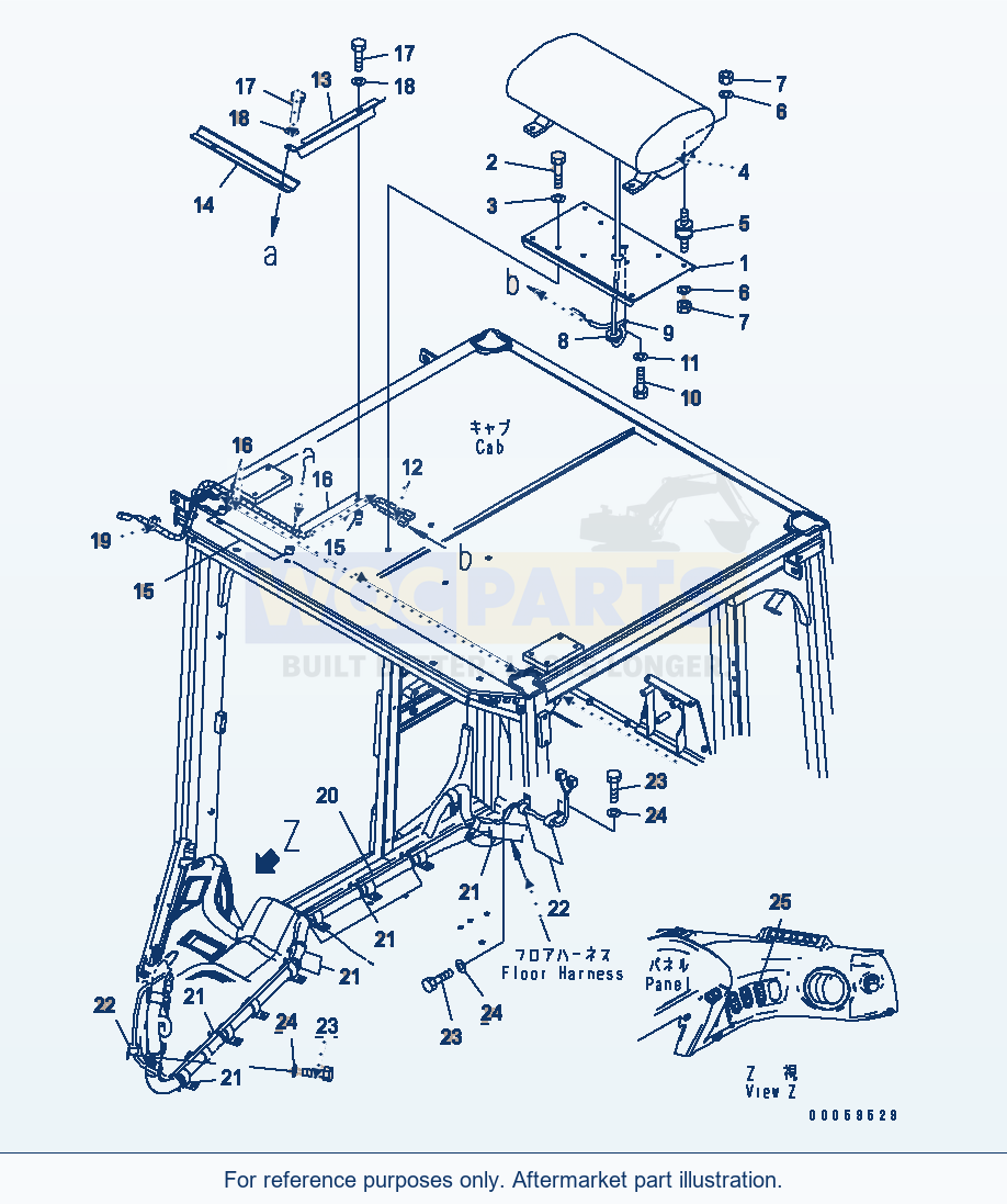 Komatsu WA380-6 Pato Light(#65001-) parts diagram