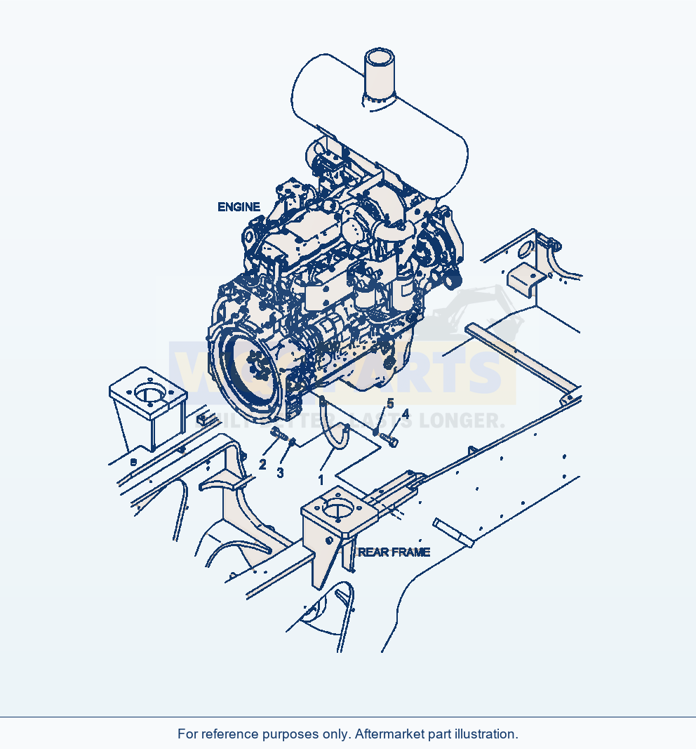 Komatsu WA380-6 Rear Harness Engine Ground Serial A53001-UP parts diagram