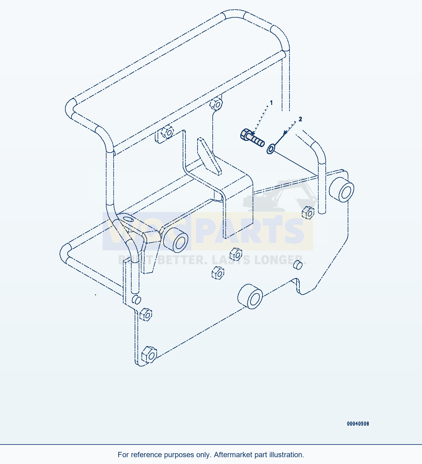 Komatsu WA380-6 Rear Wiring Harness, Bolt (#66090-) parts diagram