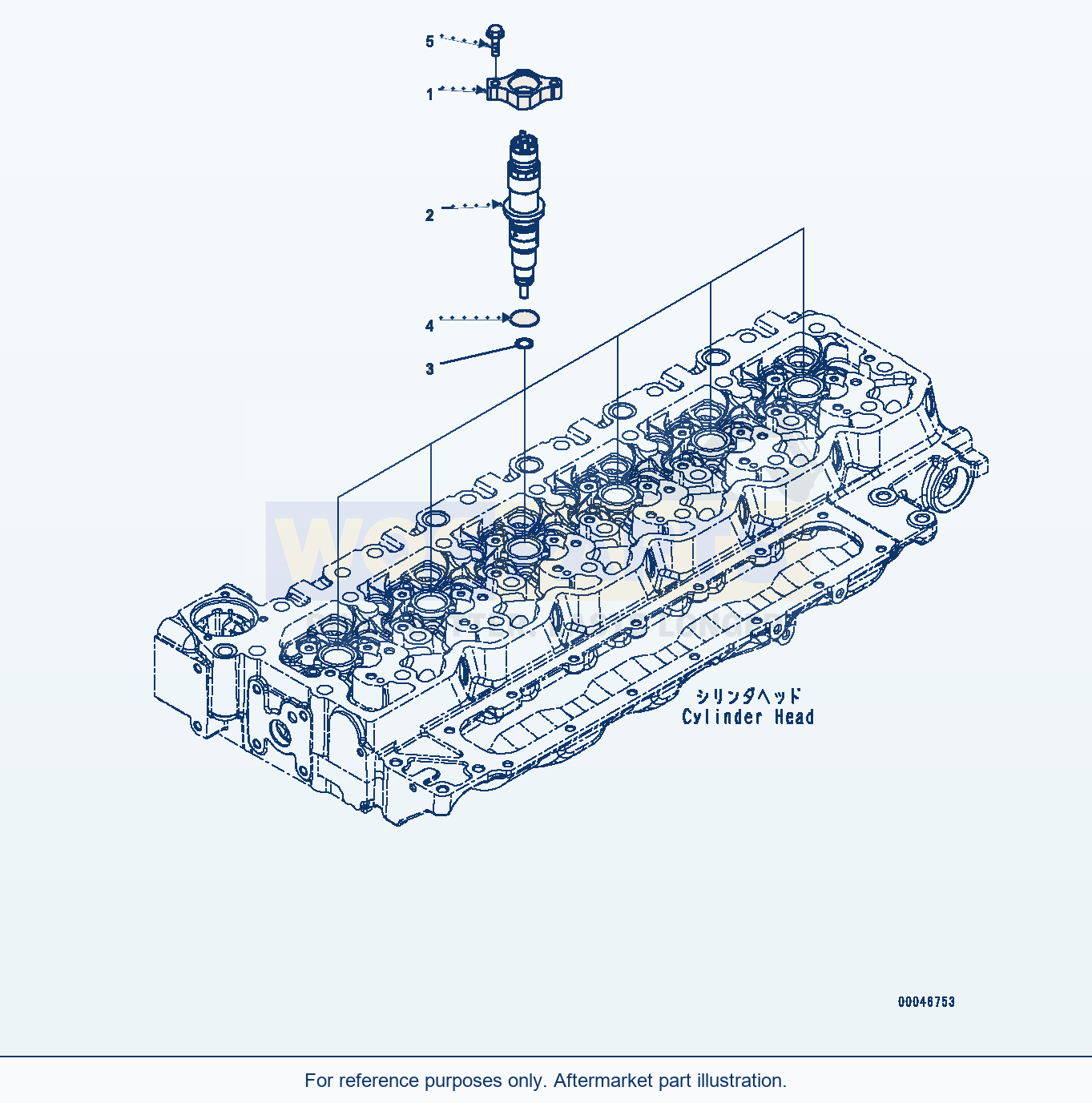 Komatsu WA380-6 Fuel Injector (#26537463-) Serial 65949-UP parts diagram