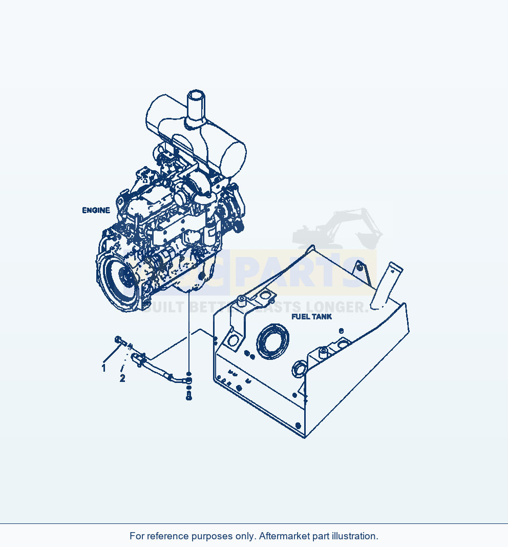 Komatsu WA380-6 Engine Drain Mounting Serial A53001-UP parts diagram