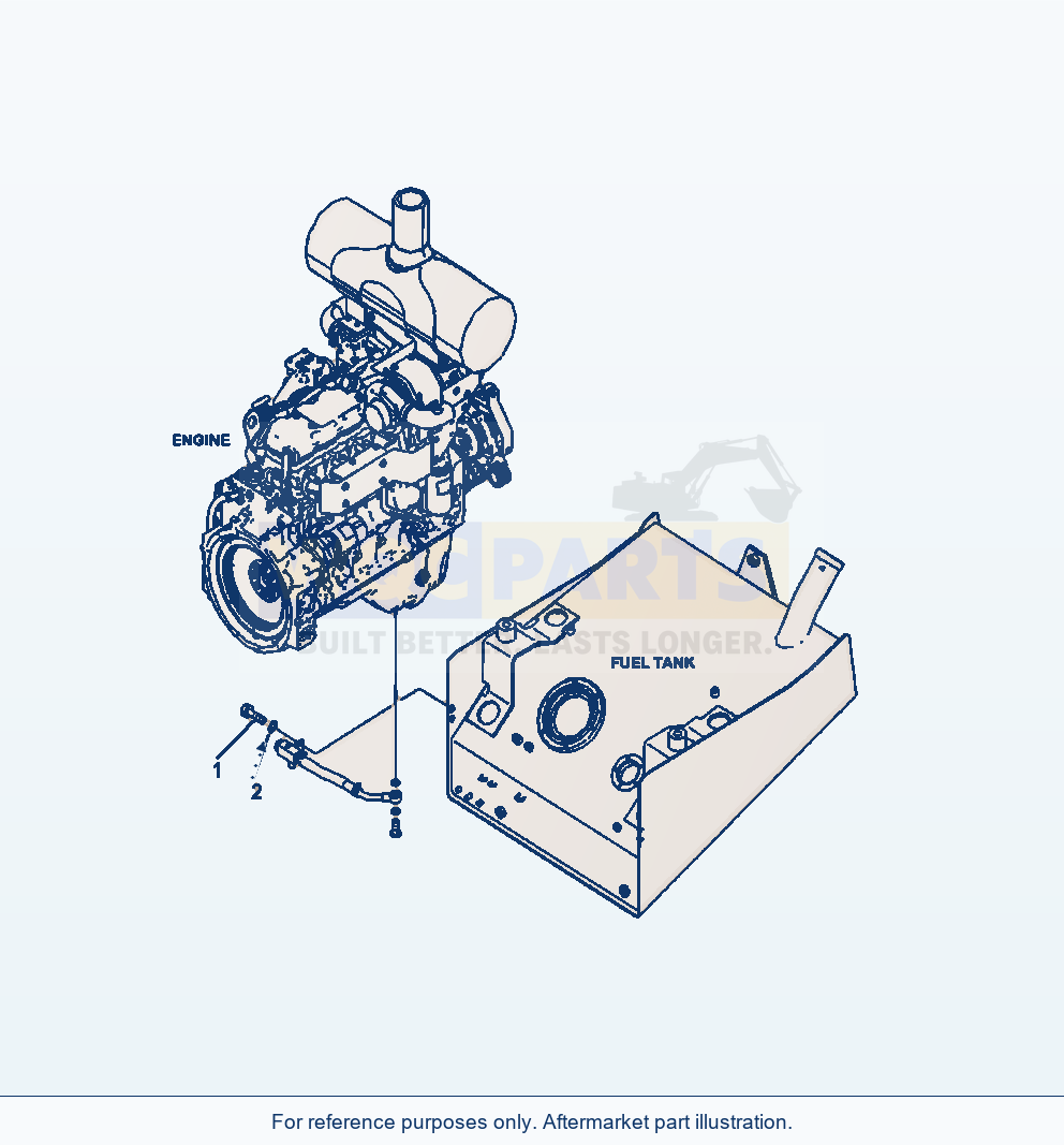 Komatsu WA380-6 Engine Drain Mounting Serial A54001-UP parts diagram