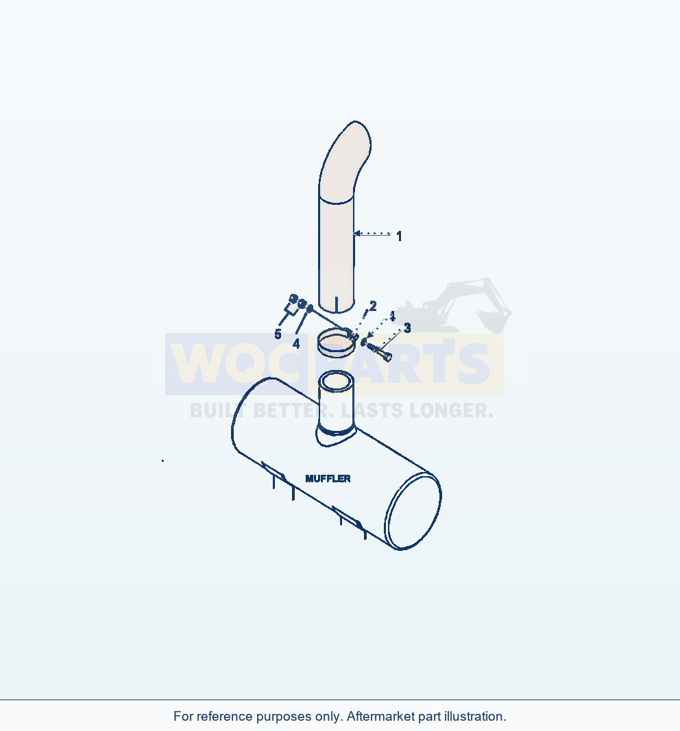 Komatsu WA380-6 Exhaust Pipe Serial A54001-UP parts diagram