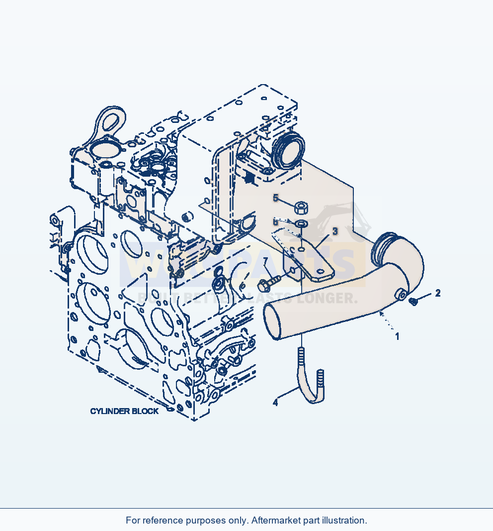 Komatsu WA380-6 Air Intake Connection parts diagram