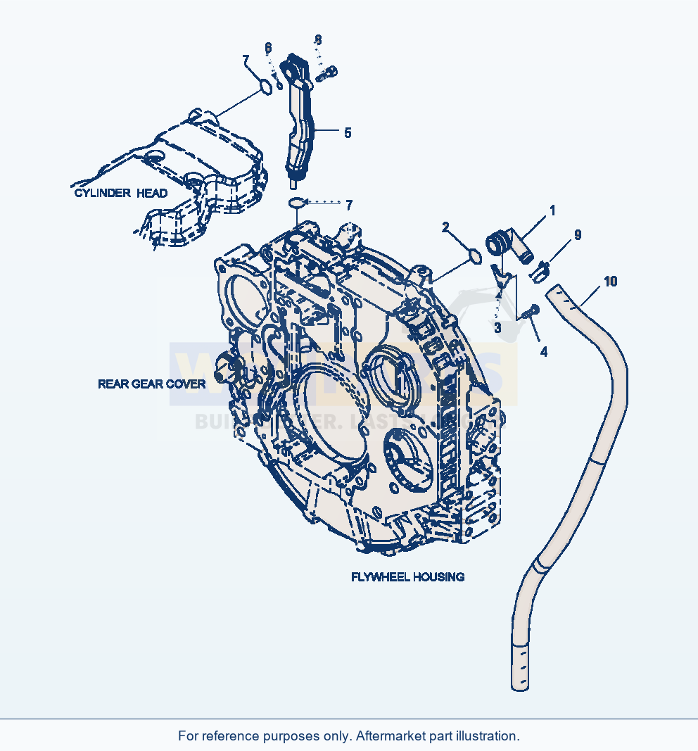 Komatsu WA380-6 Crankcase Breather Serial A53001-UP parts diagram