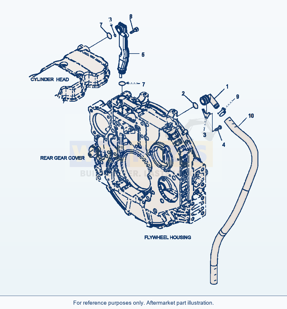 Komatsu WA380-6 Crankcase Breather Serial A54001-UP parts diagram