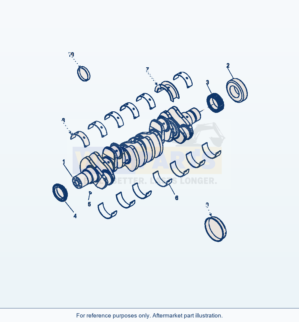 Komatsu WA380-6 Crankshaft Serial A53001-UP parts diagram
