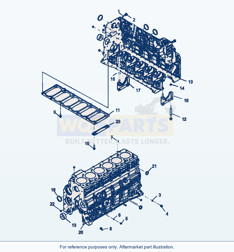 Komatsu WA380-6 Cylinder Block Serial A54001-UP parts diagram
