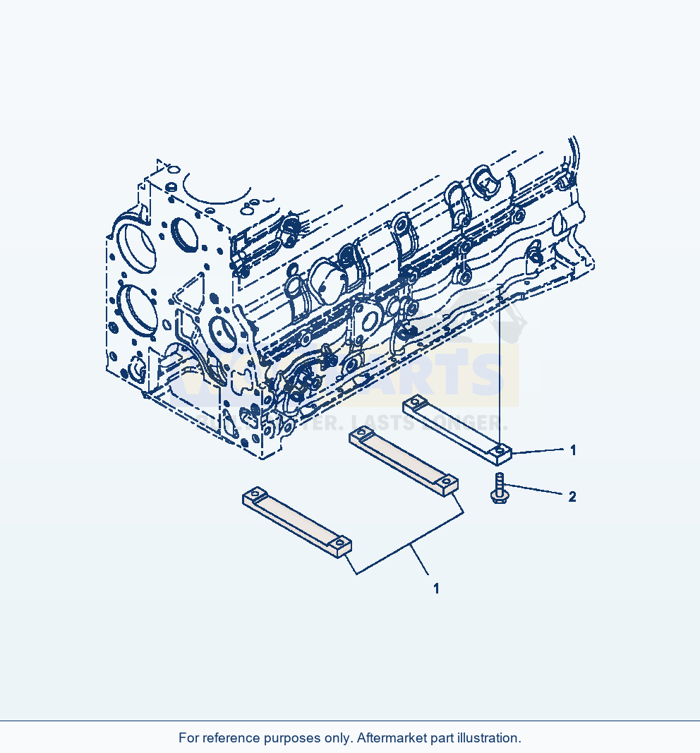 Komatsu WA380-6 Cylinder Block Stiffener Strip parts diagram