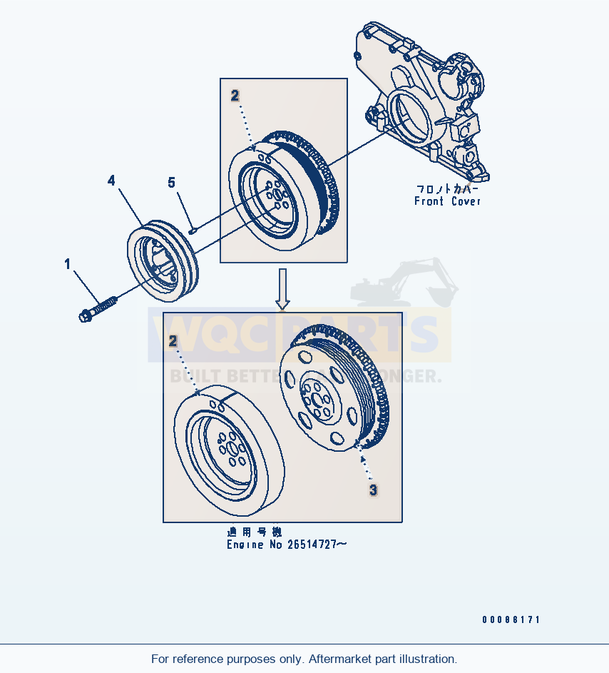 Komatsu WA380-6 Damper(#26512888-) Serial 65001-65948 (ECOT3) parts diagram