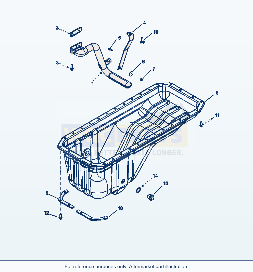 Komatsu WA380-6 Engine Oil Pan Serial A53001-UP parts diagram