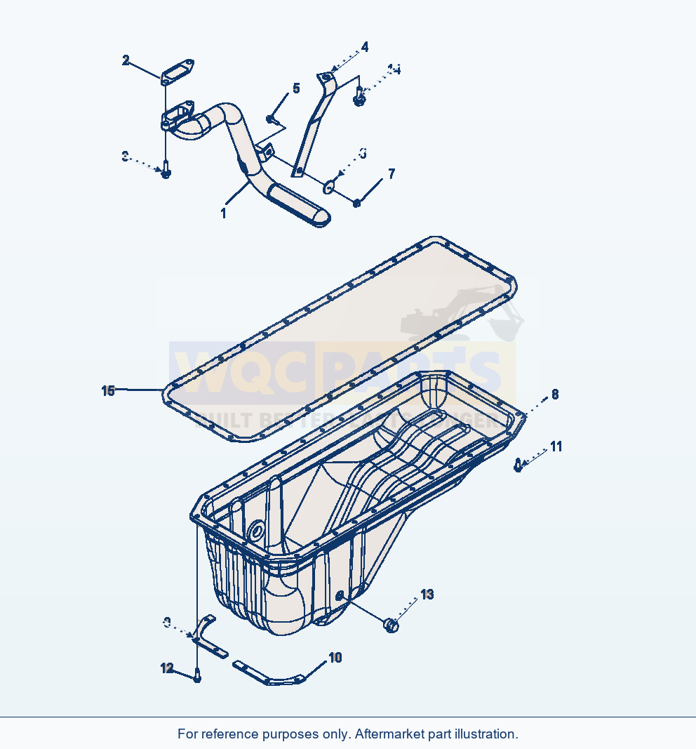 Komatsu WA380-6 Engine Oil Pan Serial A54001-UP parts diagram