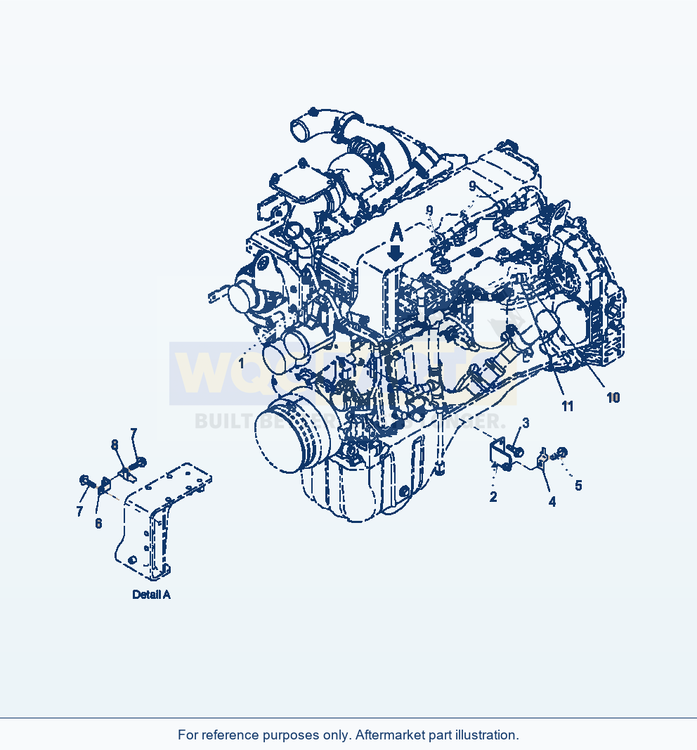 Komatsu WA380-6 Engine Wiring Harness Mounting parts diagram