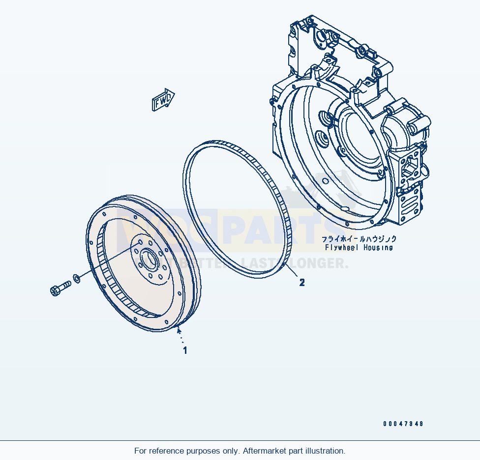 Komatsu WA380-6 Flywheel(#26500067-) Serial 65001-65948 (ECOT3) parts diagram