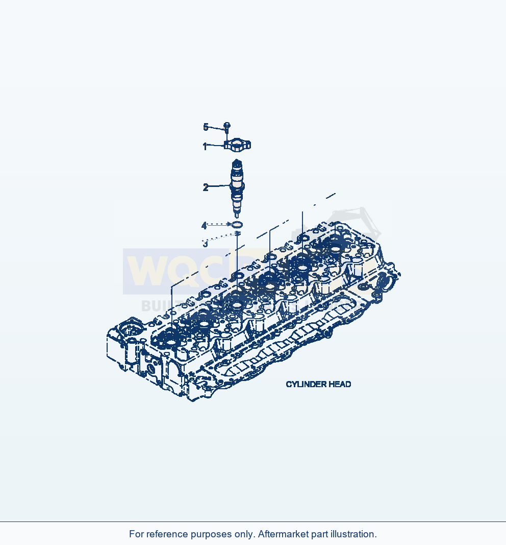 Komatsu WA380-6 Fuel Injector Serial A53001-UP parts diagram