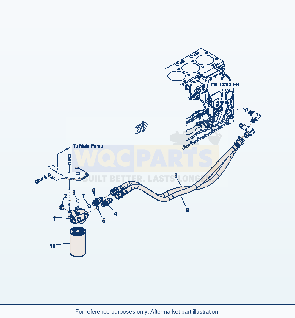 Komatsu WA380-6 Lubricating Oil Filter Serial A53001-UP parts diagram