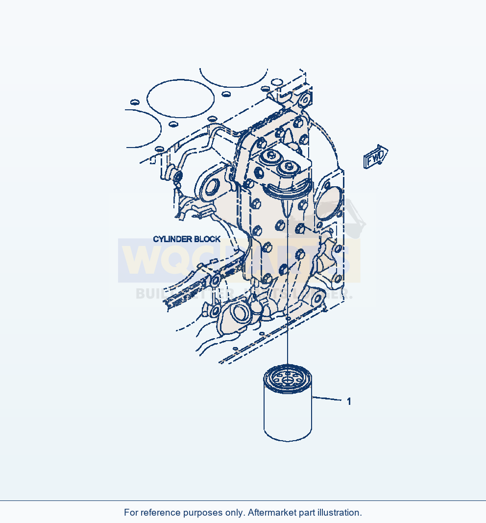 Komatsu WA380-6 Lubricating Oil Filter Serial A54001-UP parts diagram