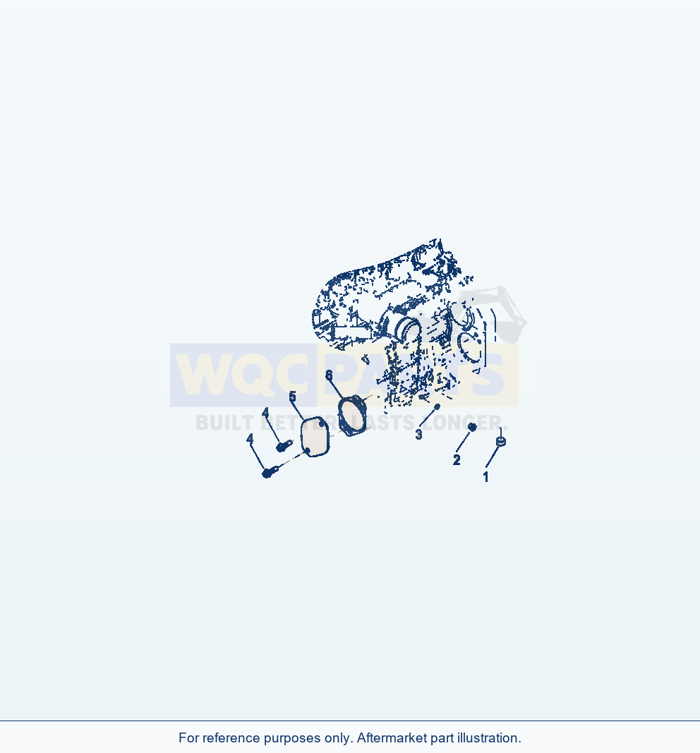 Komatsu WA380-6 Rear Gear Train Accessory Drive Mounting parts diagram