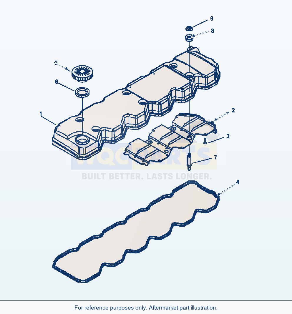 Komatsu WA380-6 Valve Cover Serial A53001-UP parts diagram