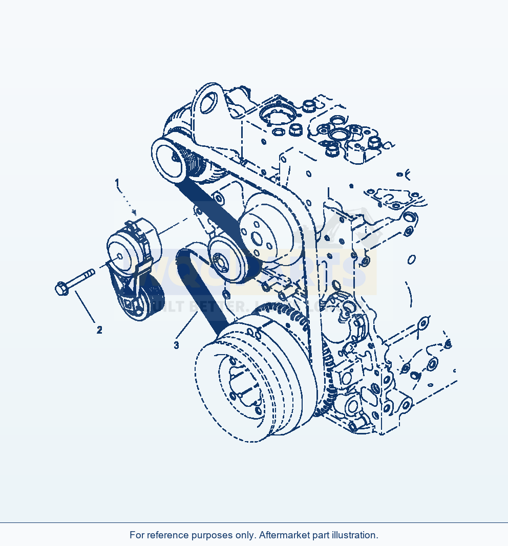 Komatsu WA380-6 Water Pump Drive And Belt Tensioner parts diagram